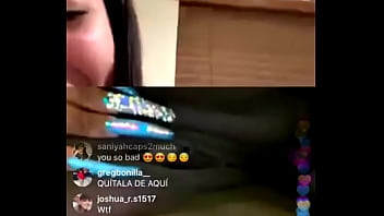 Crazy girl, shows her pussy live on Malu Trevejo's instagram stream