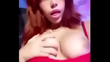 Cute asian teen showing off her big tits