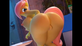 Fluttershy&rsquo_s shakes her juicy ass