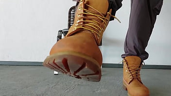 352px x 198px - PUTTING ON MY YELLOW BOOT - TIMBERLAND