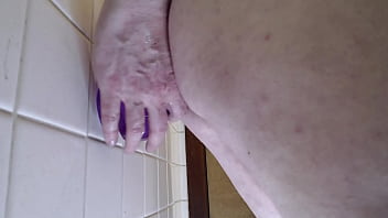 Thick Purple Dildo Deep in my Anus Leads to Multiple Anal Orgasms