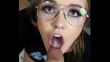 College girl Paige tried to study but she got naughty pretty quickly starts giving me me a wet, indescribable blowjob and swallows all my sperm with pleasure like a dirty bad girl