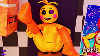 toy chica from five nights at freedys (fnaf) gets fucked by night security