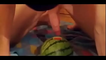 having sex with a watermelon - More on videopornone.com