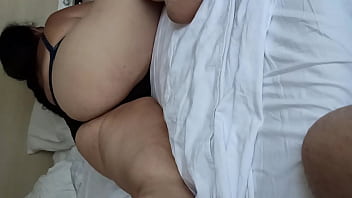 wife ass in nice panties in bed