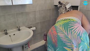 Cleaning the Bathroom with my Tits out