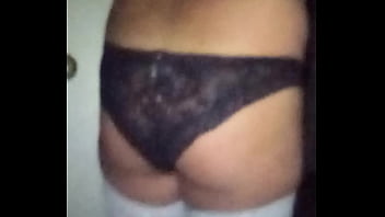 Husband wearing wives lingerie