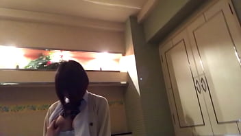 Japanese teen girl with big tits gets creampied