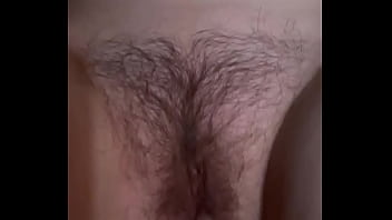 Fingering hairy pussy
