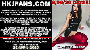 Hotkinkyjo fill her gaping ass with huge dildo from mrhankey, anal fisting &_ prolapse